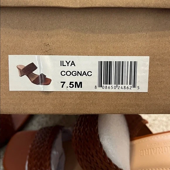 Women's Brown Woven Heeled Sandals - Picture 6 of 6